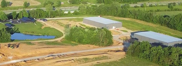 Aerial view of the Extended Stave campus